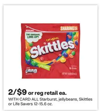 CVS ALL Starburst, jellybeans, Skittles or Life Savers 12-15.6 oz offer