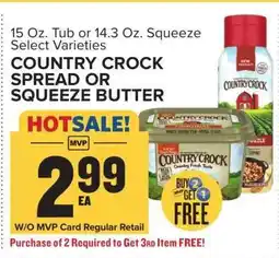 Food Lion Country Crock Spread or Squeeze Butter offer