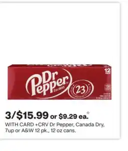 CVS Dr Pepper, Canada Dry, 7up or A&W offer