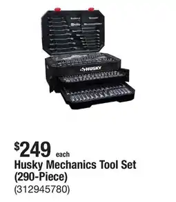 The Home Depot Husky Mechanics Tool Set (290-Piece) offer