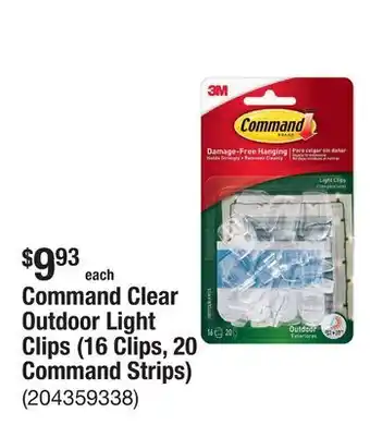 The Home Depot Command Clear Outdoor Light Clips (16 Clips, 20 Command Strips) offer