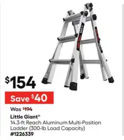 Lowe's Little Giant 14.3-ft Reach Aluminum Multi-Position Ladder offer