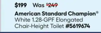 Lowe's White 1.28-GPF Elongated Chair-Height Toilet offer