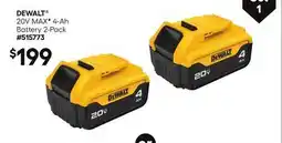 Lowe's 20V MAXF 4-Ah Battery 2-Pack offer