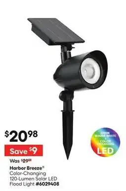 Lowe's Color-Changing 120-Lumen Solar LED Flood Light offer