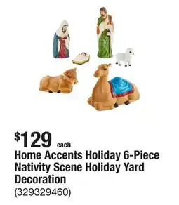 The Home Depot Home Accents Holiday 6-Piece Nativity Scene Holiday Yard Decoration offer