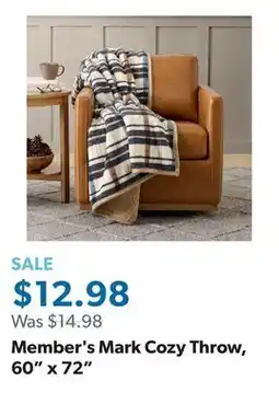 Sam's Club Member's Mark Cozy Throw, 60 x 72 offer