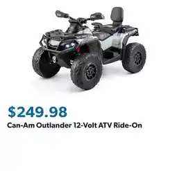 Sam's Club Can-Am Outlander 12-Volt ATV Ride-On offer