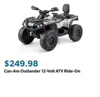 Sam's Club Can-Am Outlander 12-Volt ATV Ride-On offer