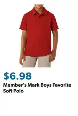 Sam's Club Member's Mark Boys Favorite Soft Polo offer