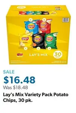 Sam's Club Lay's Mix Variety Pack Potato Chips, 30 pk offer