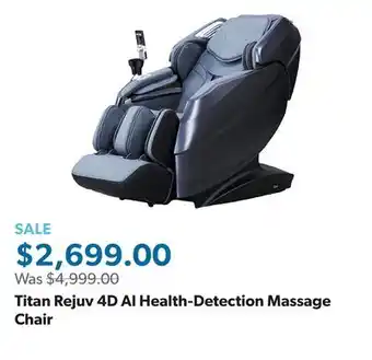 Sam's Club Titan Rejuv 4D AI Health-Detection Massage Chair offer