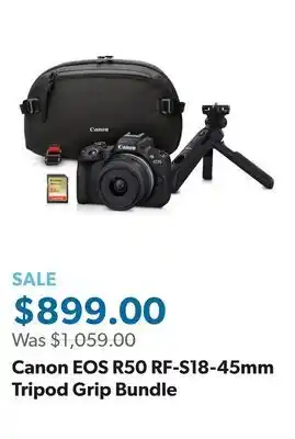 Sam's Club Canon EOS R50 RF-S18-45mm Tripod Grip Bundle offer