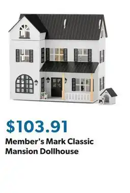 Sam's Club Member's Mark Classic Mansion Dollhouse offer