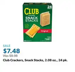 Sam's Club Club Crackers, Snack Stacks, 2.08 oz., 24 pk offer