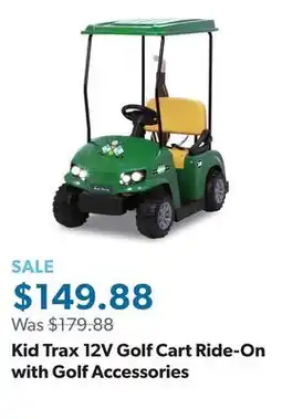 Sam's Club Kid Trax 12V Golf Cart Ride-On with Golf Accessories offer