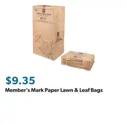 Sam's Club Member's Mark Paper Lawn & Leaf Bags offer