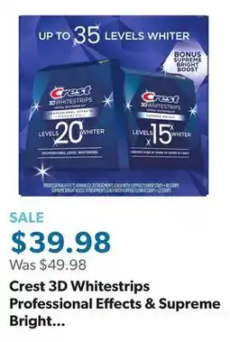 Sam's Club Crest 3D Whitestrips Professional Effects & Supreme Bright Whitening Kit offer