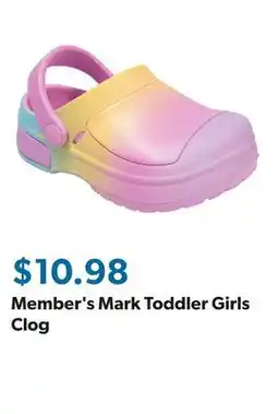 Sam's Club Member's Mark Toddler Girls Clog offer