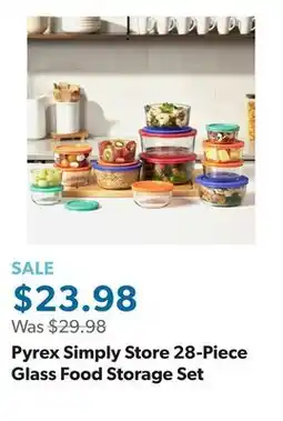 Sam's Club Pyrex Simply Store 28-Piece Glass Food Storage Set offer