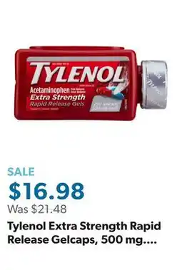Sam's Club Tylenol Extra Strength Rapid Release Gelcaps, 500 mg. Acetaminophen, 290 ct offer