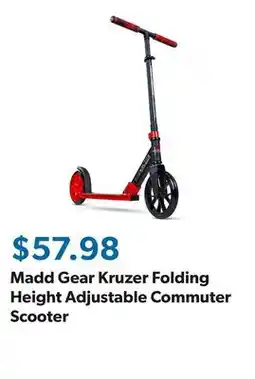 Sam's Club Madd Gear Kruzer Folding Height Adjustable Commuter Scooter offer