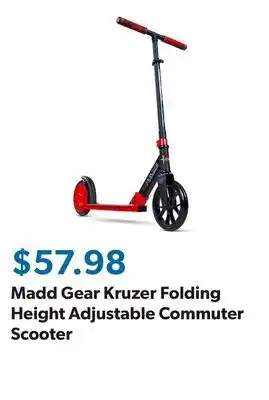 Sam's Club Madd Gear Kruzer Folding Height Adjustable Commuter Scooter offer