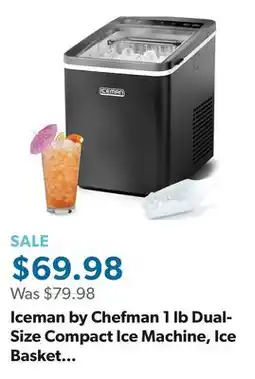 Sam's Club Iceman by Chefman 1 lb Dual-Size Compact Ice Machine, Ice Basket and Scoop offer