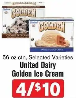 Shop 'n Save United Dairy Golden Ice Cream offer