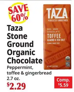 Ocean State Job Lot Taxa Stone Ground Organic Chocolate offer