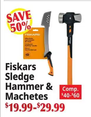 Ocean State Job Lot Fiskars Sledge Hammer & Machetes offer