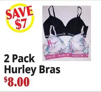 Ocean State Job Lot 2 Pack Hurley Bras offer