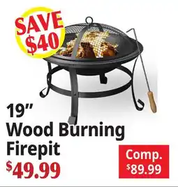Ocean State Job Lot 19 Wood Burning Firepit offer