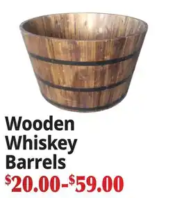 Ocean State Job Lot Wooden Whiskey Barrels offer