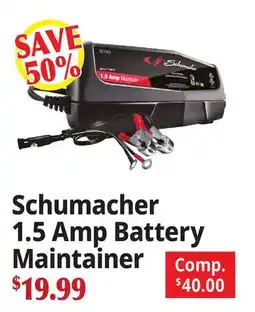 Ocean State Job Lot Schumacher 1.5 Amp Battery Maintainer offer