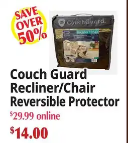 Ocean State Job Lot Couch Guard Recliner/Chair Reversible Protector offer