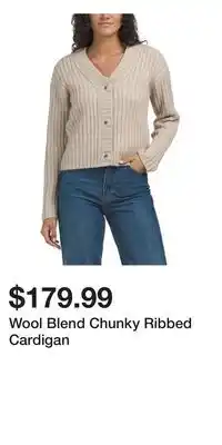 TJ Maxx Wool Blend Chunky Ribbed Cardigan offer
