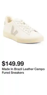 TJ Maxx Made In Brazil Leather Campo Fured Sneakers offer