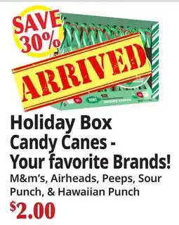 Ocean State Job Lot Holiday Box Candy Canes - Your Favorite Brands! offer