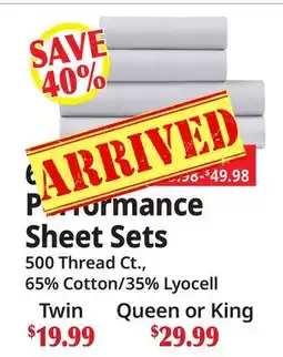Ocean State Job Lot 6 Piece Performance Sheet Sets offer