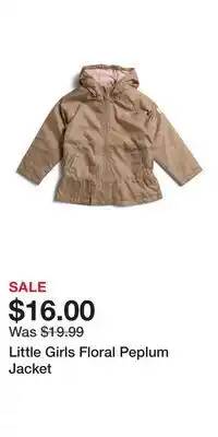 TJ Maxx Little Girls Floral Peplum Jacket offer