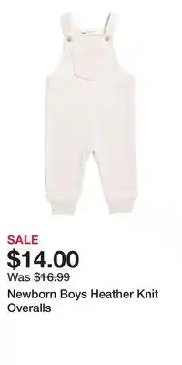 TJ Maxx Newborn Boys Heather Knit Overalls offer
