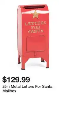 TJ Maxx 25in Metal Letters For Santa Mailbox offer