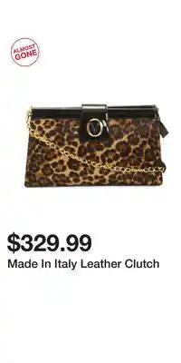 TJ Maxx Made In Italy Leather Clutch offer