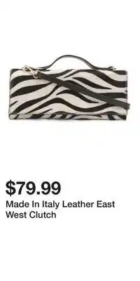 TJ Maxx Made In Italy Leather East West Clutch offer