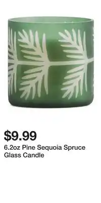 TJ Maxx 6.2oz Pine Sequoia Spruce Glass Candle offer