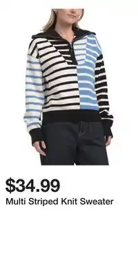 TJ Maxx Multi Striped Knit Sweater offer