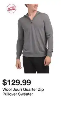 TJ Maxx Wool Jouri Quarter Zip Pullover Sweater offer