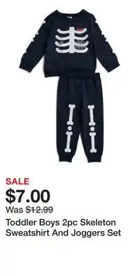 TJ Maxx Toddler Boys 2pc Skeleton Sweatshirt And Joggers Set offer