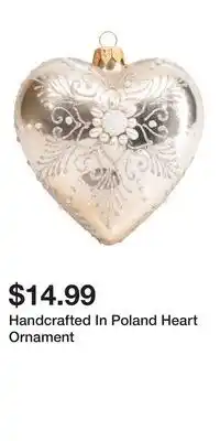 TJ Maxx Handcrafted In Poland Heart Ornament offer